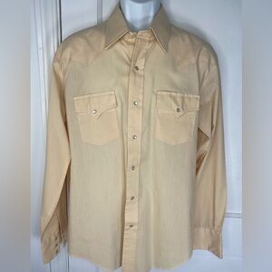 Vintage Men's Champion Western Cream Pearl Snap Button-Up Shirt